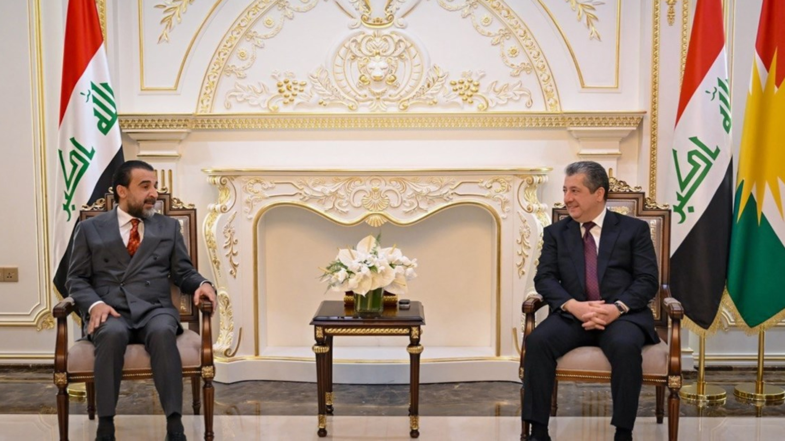 مسرور بارزاني والحلبوسي يؤكدان على حماية النظام الديمقراطي وضمان الحقوق الدستورية لكافة المكونات