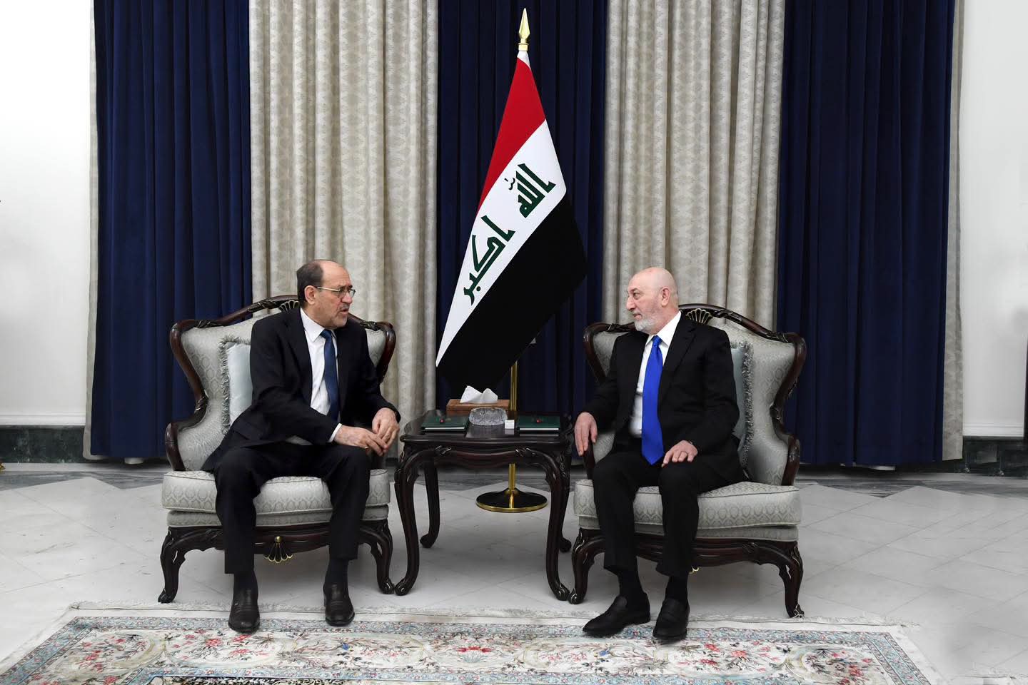 آميدي والمالكي يؤكدان أهمية اعتماد نهج الحوار والتشاور المستمر بين القيادات الوطنية